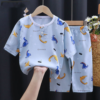 Baby Summer Cotton Silk Clothes - Cartoon Style