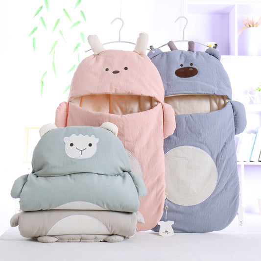 Cartoon Baby Sleeping Bag - Pure Cotton & Silk Floss