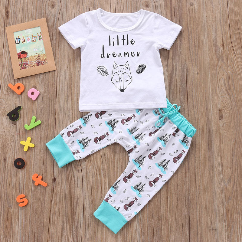 Newborn Baby Clothes Set | T-shirt Tops+Pants | 100% Cotton