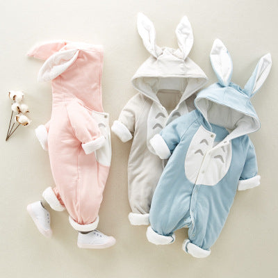 Thick Cotton Padded Baby Romper - Hooded Onesies