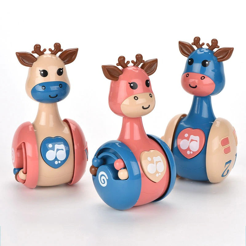 3 in 1 Sliding Deer Baby Tumbler Rattle Toy - Kids Learning Toys 2024