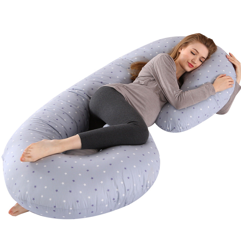 Crystal Velvet C-Shaped Maternity Sleeping Pillow