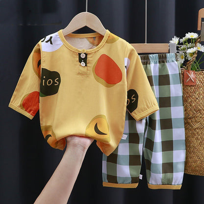 Baby Summer Cotton Silk Clothes - Cartoon Style