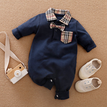 Gentleman Baby Romper - Long Sleeve Baby Clothes