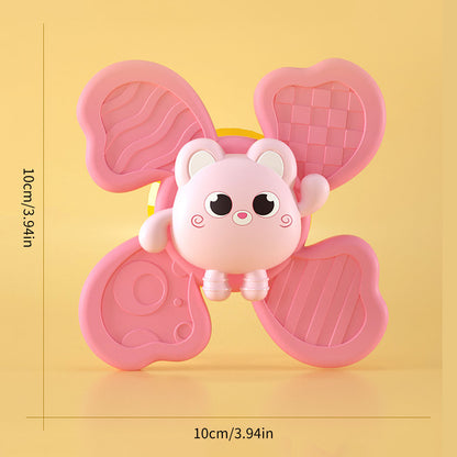 Baby Bath Spinning Top Toy | Safe Animal Hand Spinner with Suction Cups