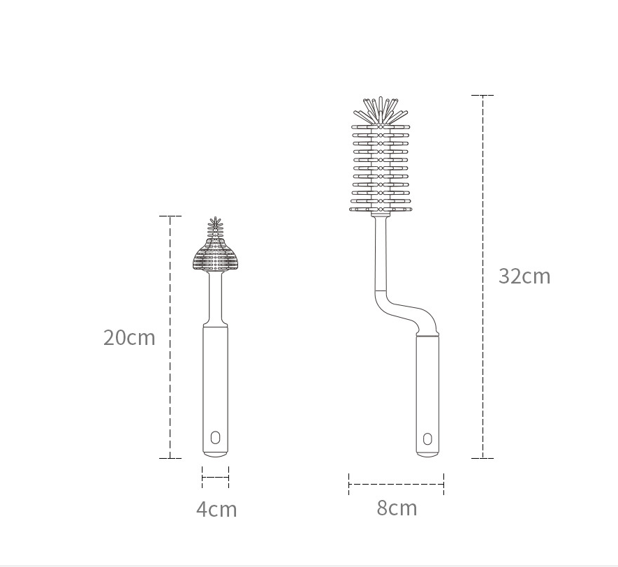 360° Rotating Silicone Baby Bottle Brush for Effortless Cleaning