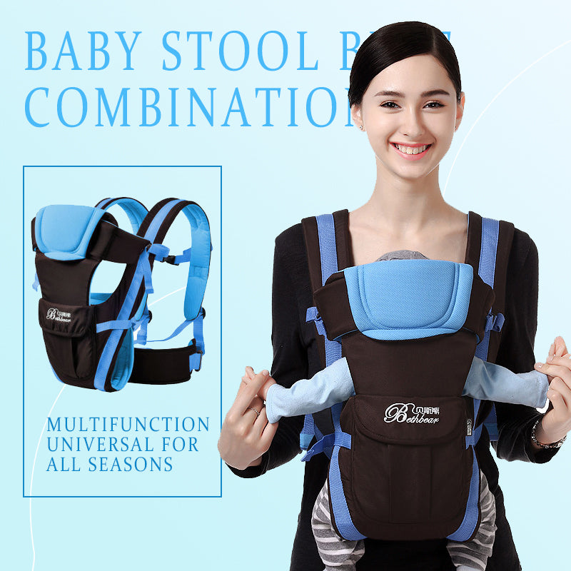 women showing her Four Seasons Multifunctional Baby Carrier Sling & Carry Bag