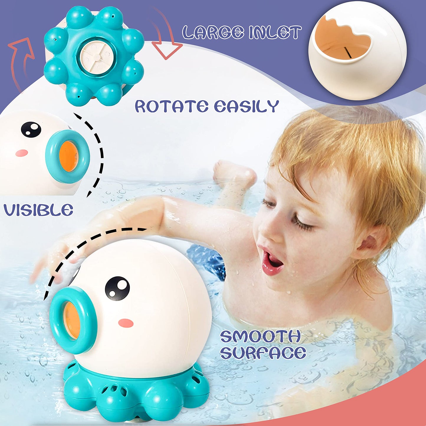 Octopus Fountain Bath Toy - Interactive Water Fun for Kids