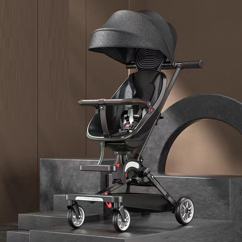 Lightweight Two-Way High-View Stroller | Reclining, Shock-Absorbing, Foldable Design