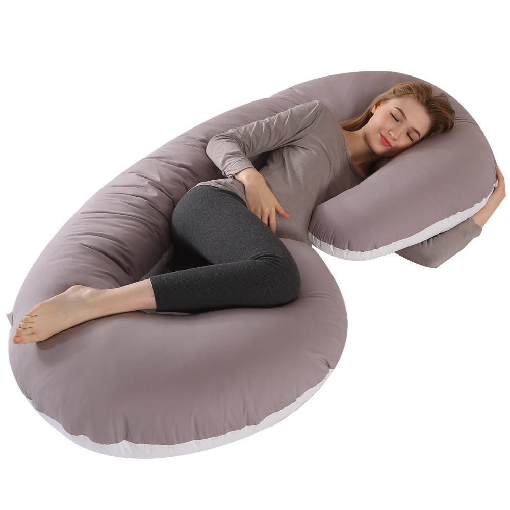 Crystal Velvet C-Shaped Maternity Sleeping Pillow