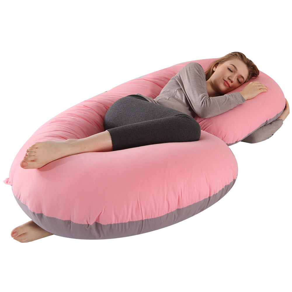 Crystal Velvet C-Shaped Maternity Sleeping Pillow