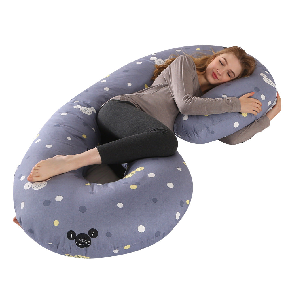 Crystal Velvet C-Shaped Maternity Sleeping Pillow