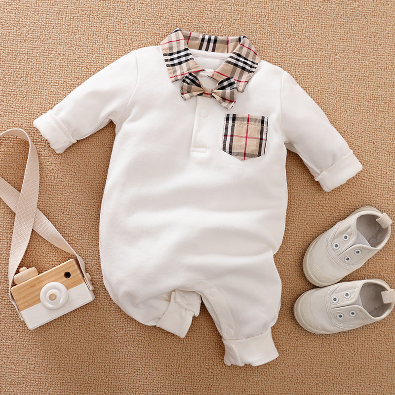 Gentleman Baby Romper - Long Sleeve Baby Clothes