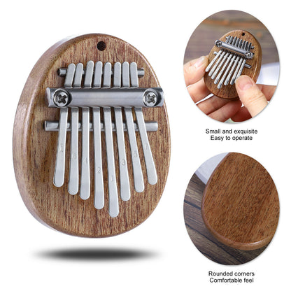 8 Keys Mini Kalimba Thumb Piano Toy - Portable Wood Musical Baby Toys