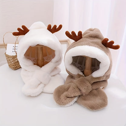 Baby Girl Deer Plush Rabbit Ear Warm Hat - Children's Warm Cap 2024