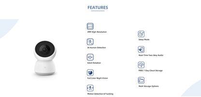 IMILAB A1 2K Smart Security Camera - AI-Powered Surveillance & Baby Monitor