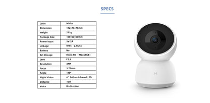 IMILAB A1 2K Smart Security Camera - AI-Powered Surveillance & Baby Monitor