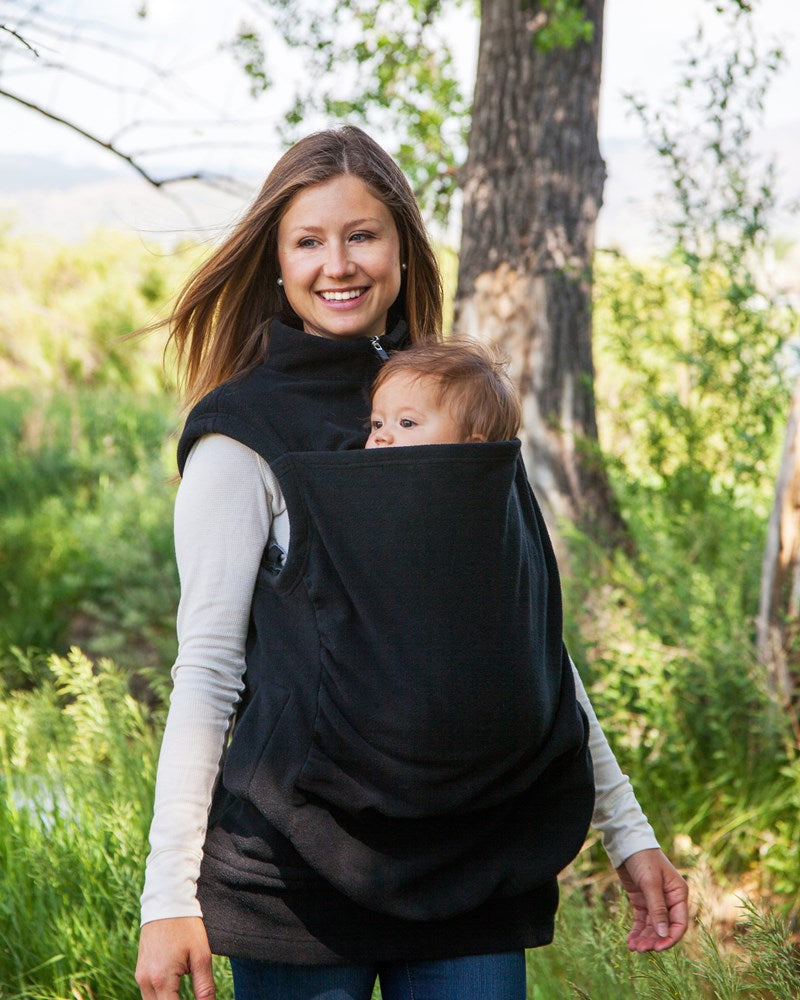 black 3-in-1 Kangaroo Mother Care Vest 