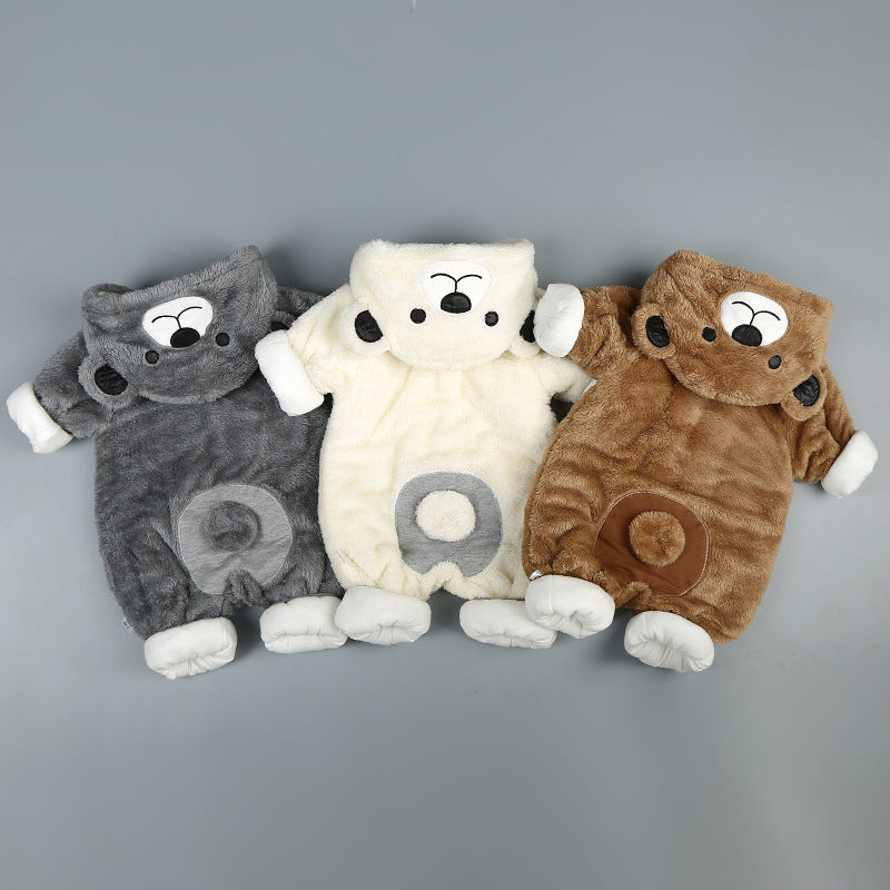 Arctic Velvet Bear Baby Onesies | Winter Cotton Clothes